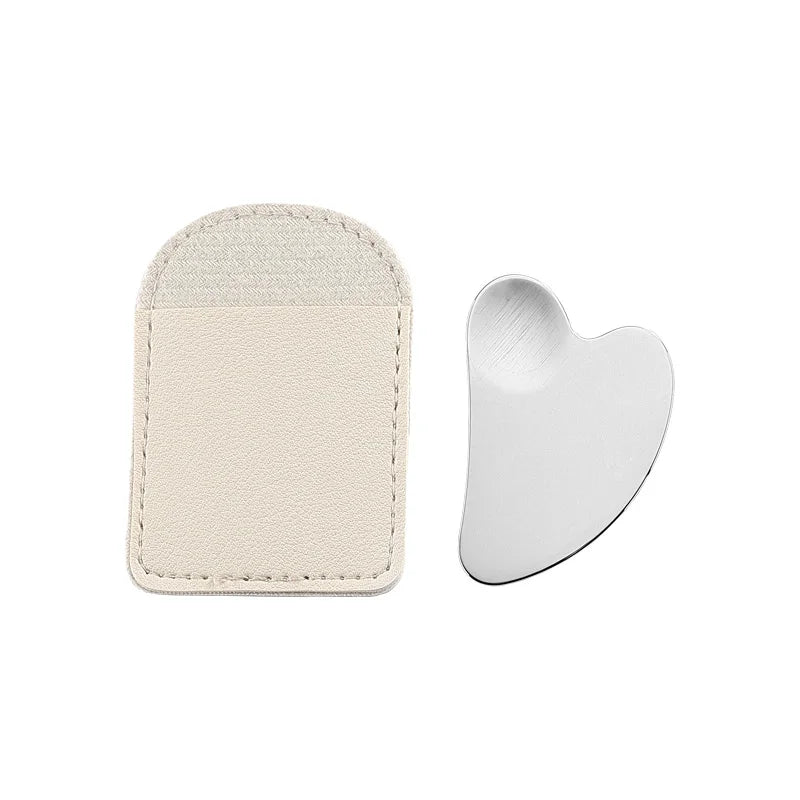 Gua Sha de Acero Inoxidable para Masaje Facial | Herramienta de Lifting y Cuidado de la Piel