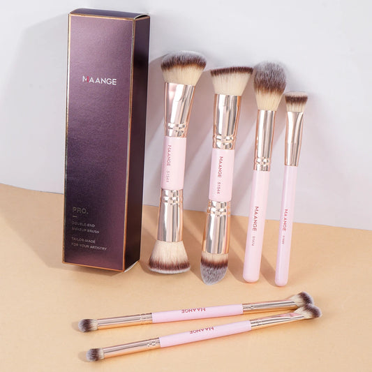 Set de Brochas Multifuncionales – Base, Contorno e Iluminador, Base Líquida y Crema