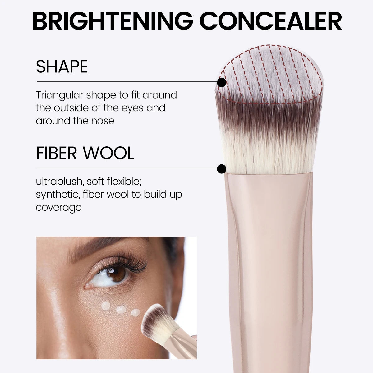 Set de Brochas Multifuncionales – Base, Contorno e Iluminador, Base Líquida y Crema