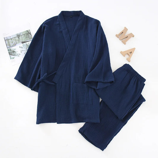 Conjunto Tipo Kimono para Mujer – Pijama Ligera de Dos Piezas