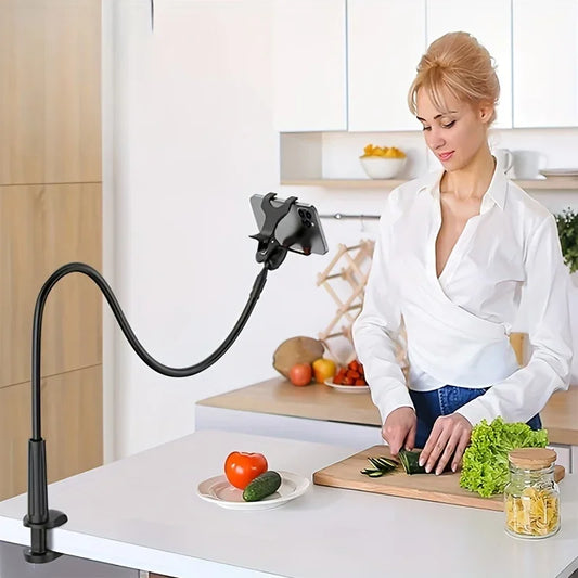 Soporte Flexible de Brazo Largo para Celular - Base para Cama y Escritorio