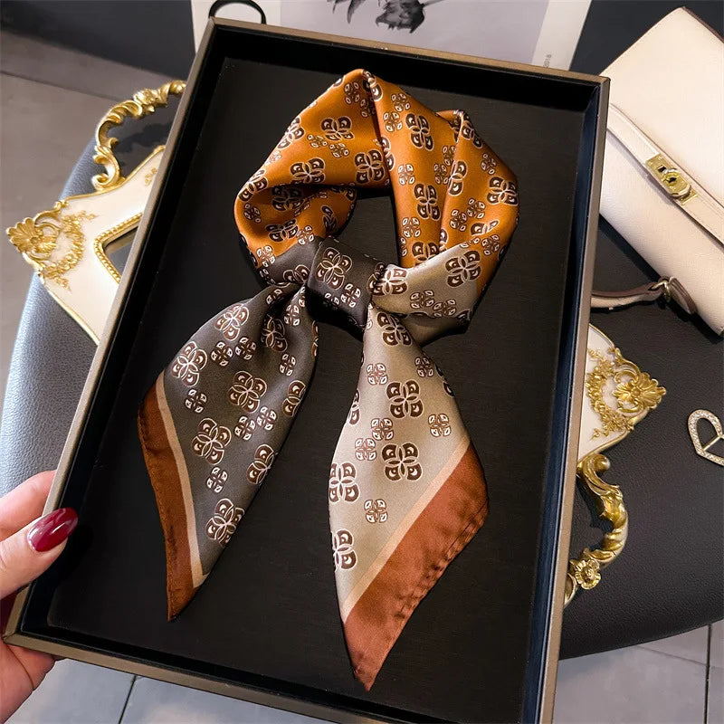 Pañuelo Elegante Tipo Seda Cuadrado para Mujer - Estilo Chic