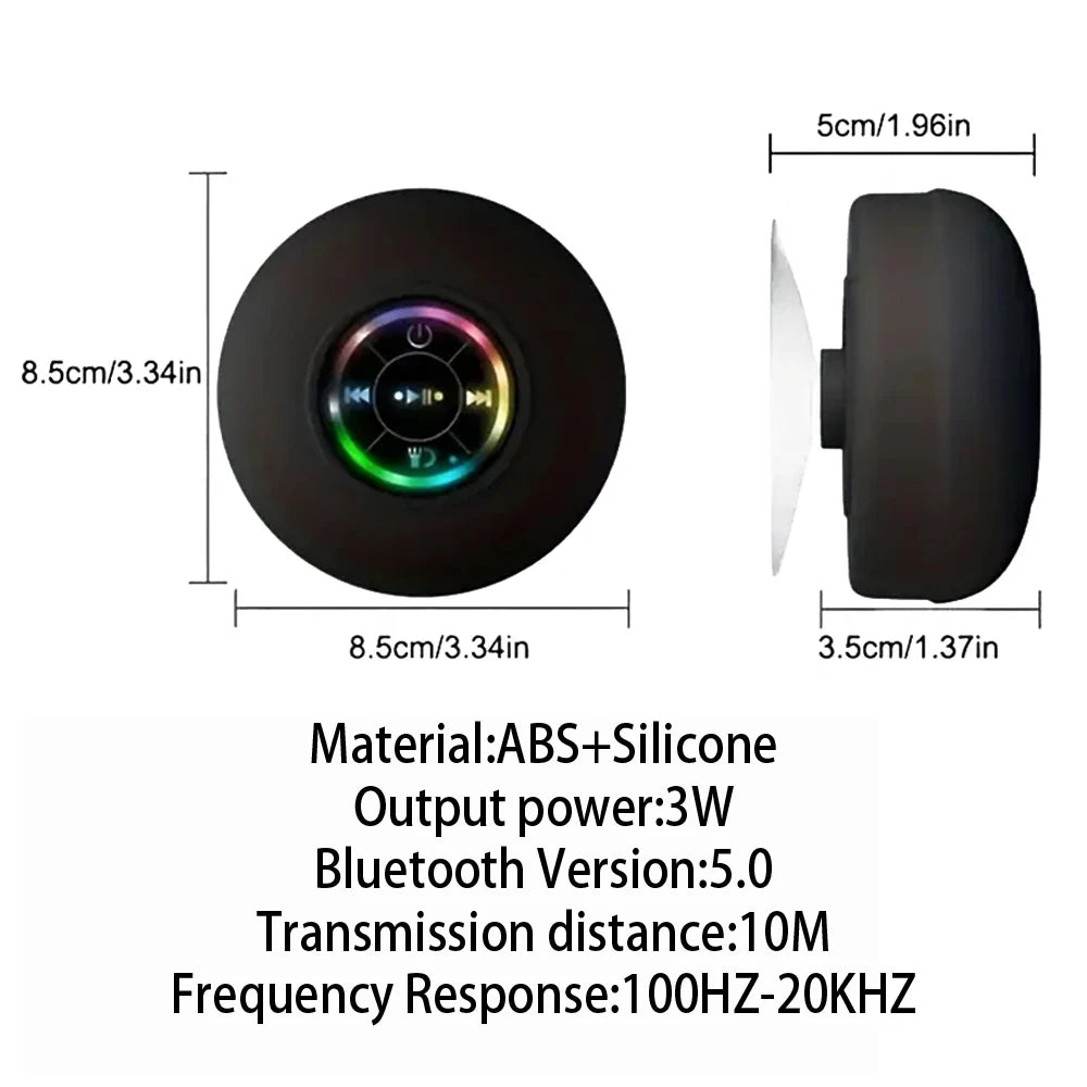 Mini Bocina Inalámbrica para Ducha - Estéreo con Bluetooth 5.0