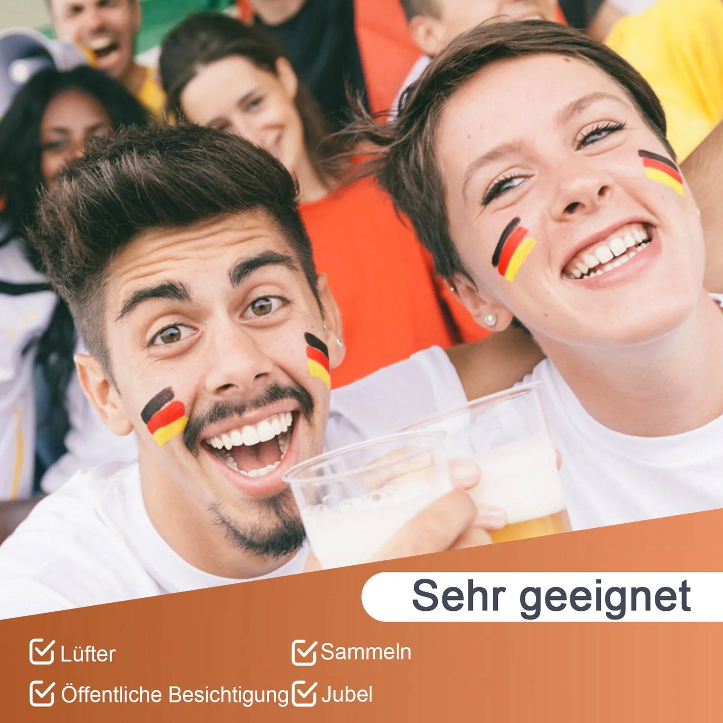 Pintura Facial Tricolor con Rodillo – Edición Mundial 2026
