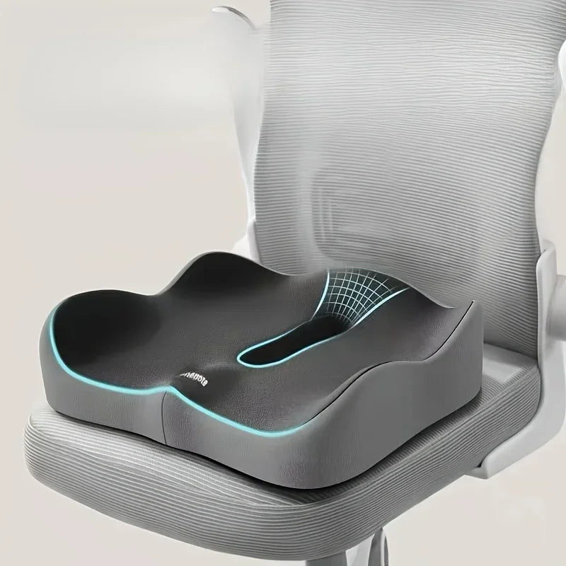 Cojín Ergonómico de Espuma Viscoelástica para Silla de Oficina – Asiento Ortopédico Antideslizante