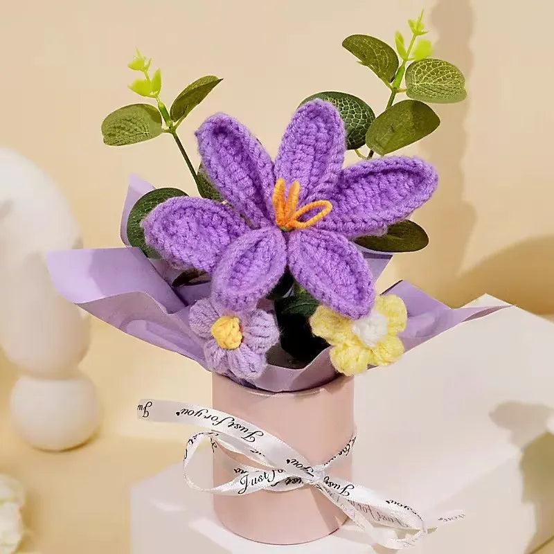 Ramo de Flores Tejidas a Crochet