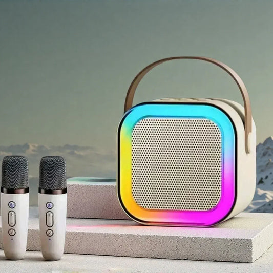 Bocina Karaoke Bluetooth K12 con Micrófono Inalámbrico