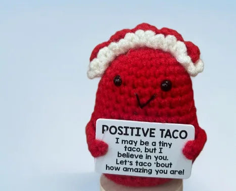 Adorno de Vaca Tejida a Mano - Regalo de Energía Positiva y Motivación