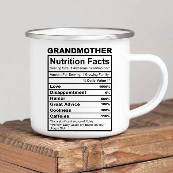 Regalo para la Mejor Abuela del Mundo - Taza de Peltre Blanca 8cm