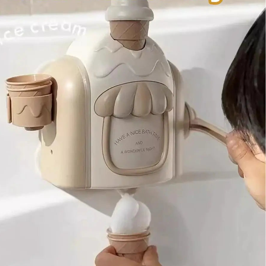 Máquina de Espuma para Baño Infantil | Juguete de Helado para Bañera