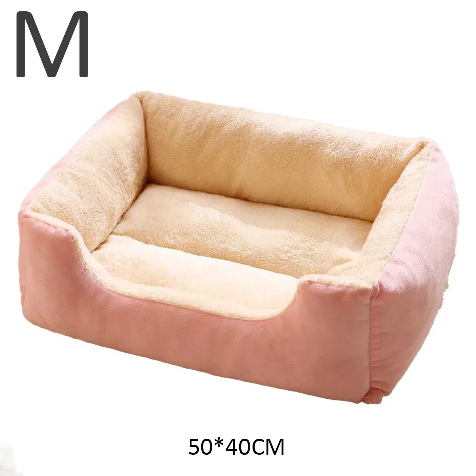 Cama Suave para Perros y Gatos con Bordes Elevados – Cama Acolchada para Mascotas