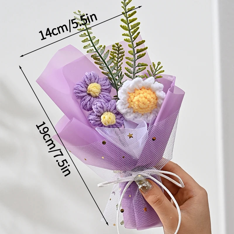 Ramo de Flores Tejidas a Crochet