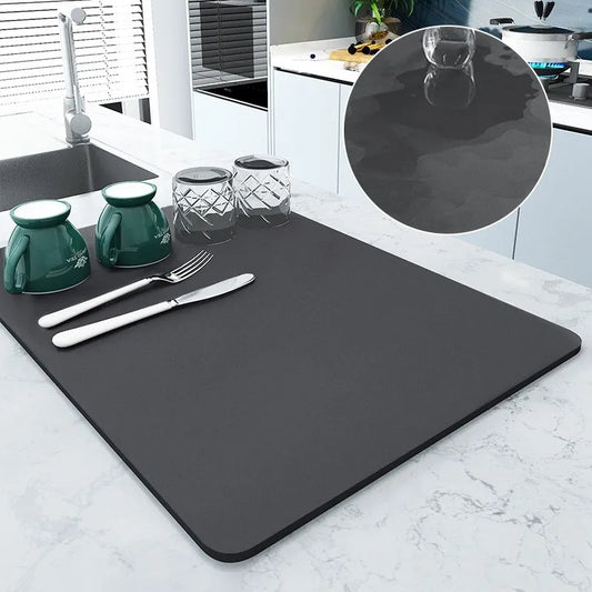 Alfombrilla de Secado Rápido para Baño y Cocina - Base de Goma Antideslizante