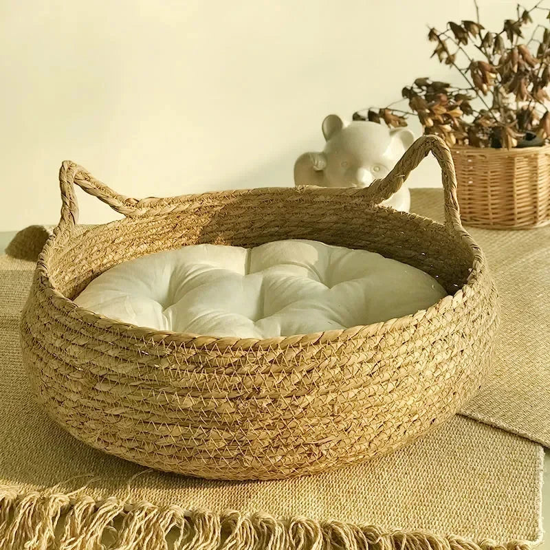 Cama Tejida para Gato con Cojín