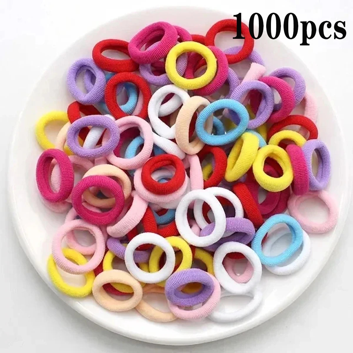 200 Piezas de Ligas de Cabello de Nylon - Coletas Elásticas Coloridas