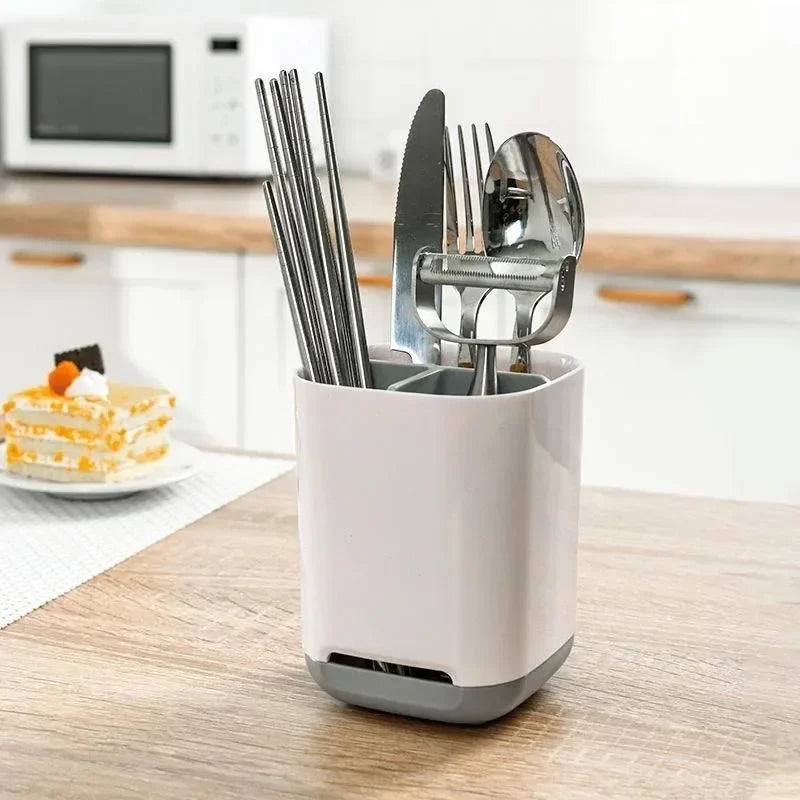 Organizador de Baño para Cepillos y Pasta Dental | Soporte con Orificio de Drenaje