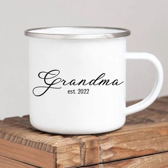 Regalo para la Mejor Abuela del Mundo - Taza de Peltre Blanca 8cm