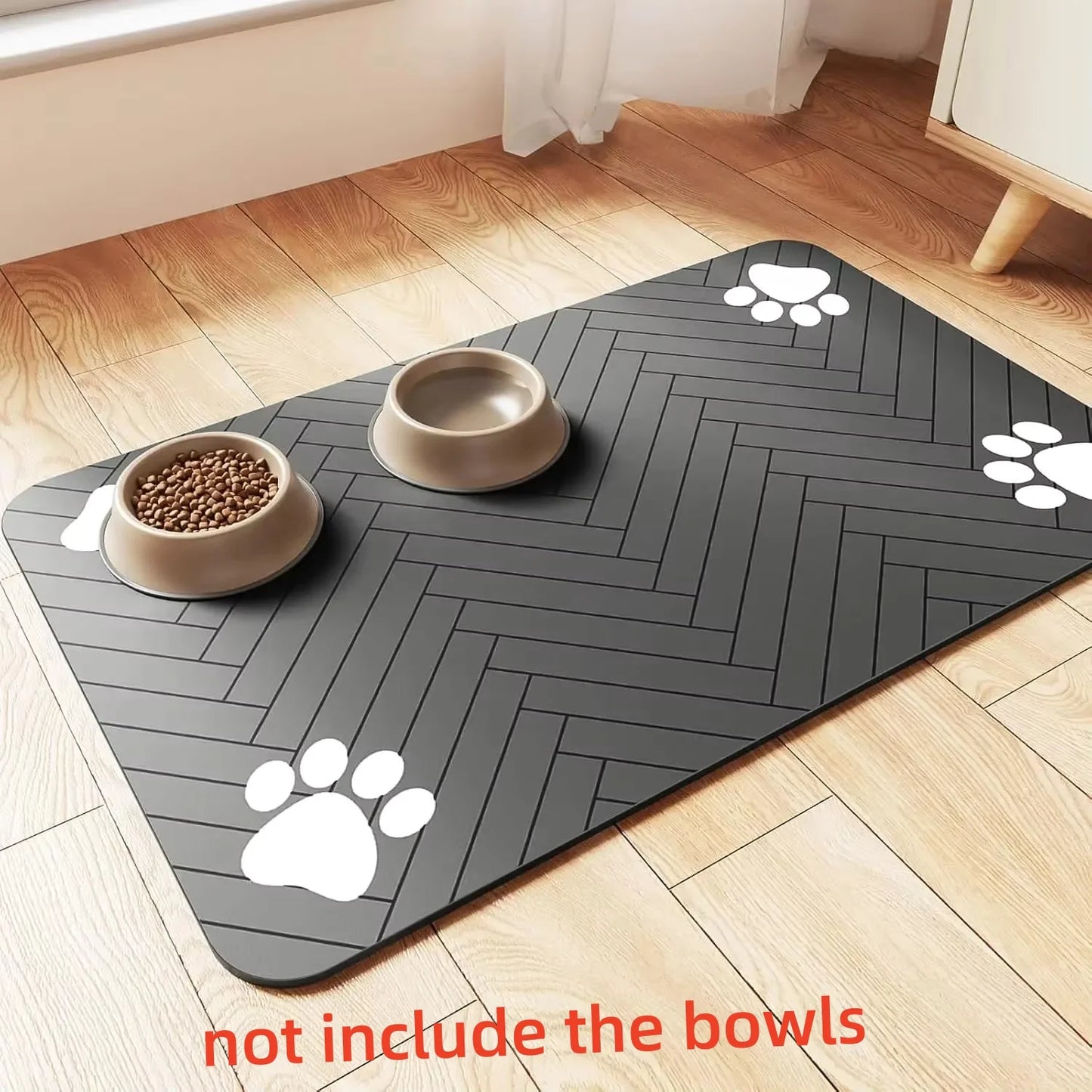 Tapete Absorbente para Comida de Mascotas Impermeable y Antideslizante