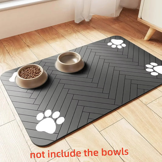 Tapete Absorbente para Comida de Mascotas Impermeable y Antideslizante