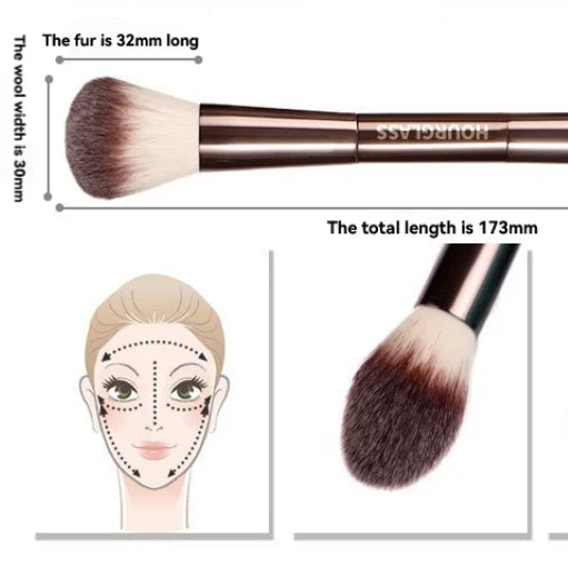 Brocha Doble para Rostro – Acabado Profesional y Precisión Total