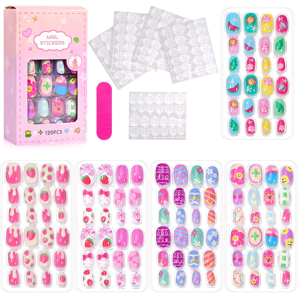Set de Uñas Postizas Kawaii para Niñas