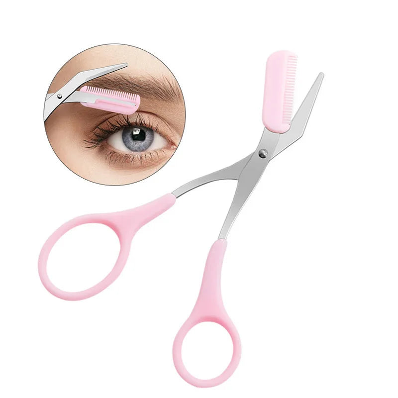 Tijeras para Cejas con Peine Integrado de Precisión