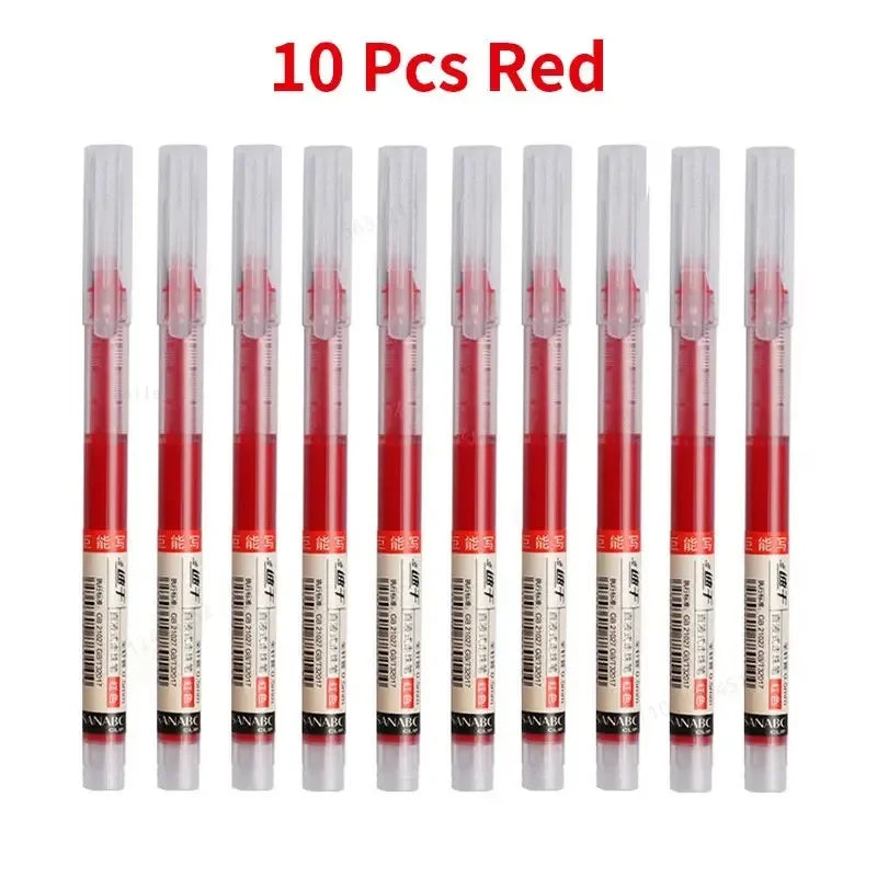 Set de 10 Bolígrafos de Gel 0.5 mm | Plumas de Escritura Suave para Escuela y Oficina