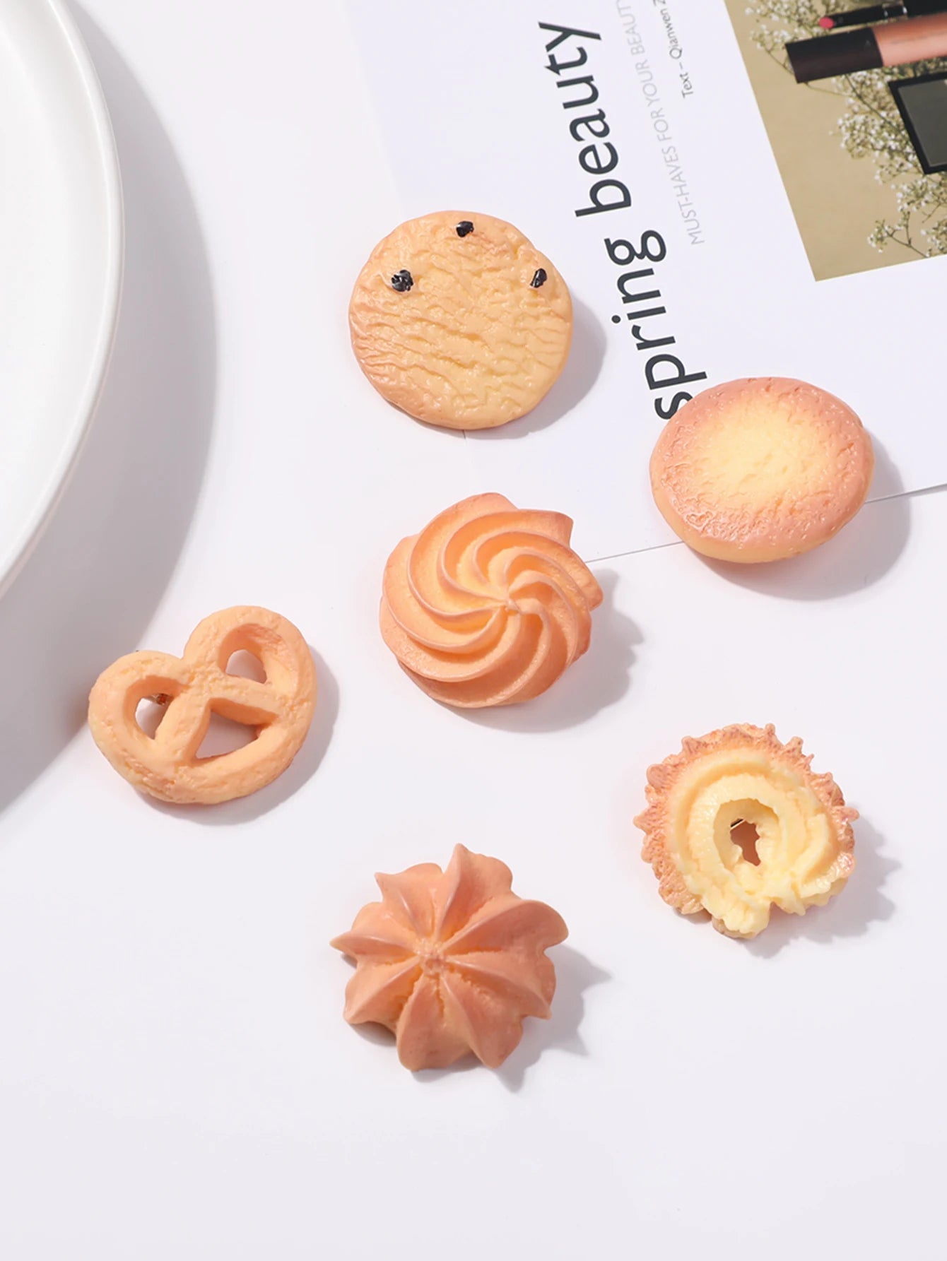 Set de 5 Pinzas para Cabello Galleta Cartoon | Clips de Pelo Divertidos