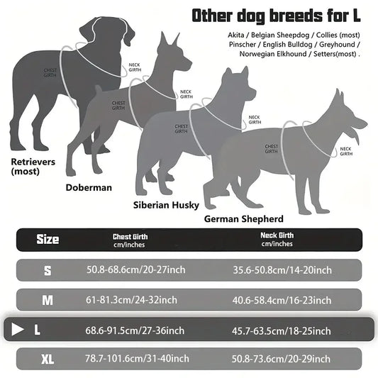 Arnés Táctico para Perro Antitirones Ajustable con Asa - Asa de Control