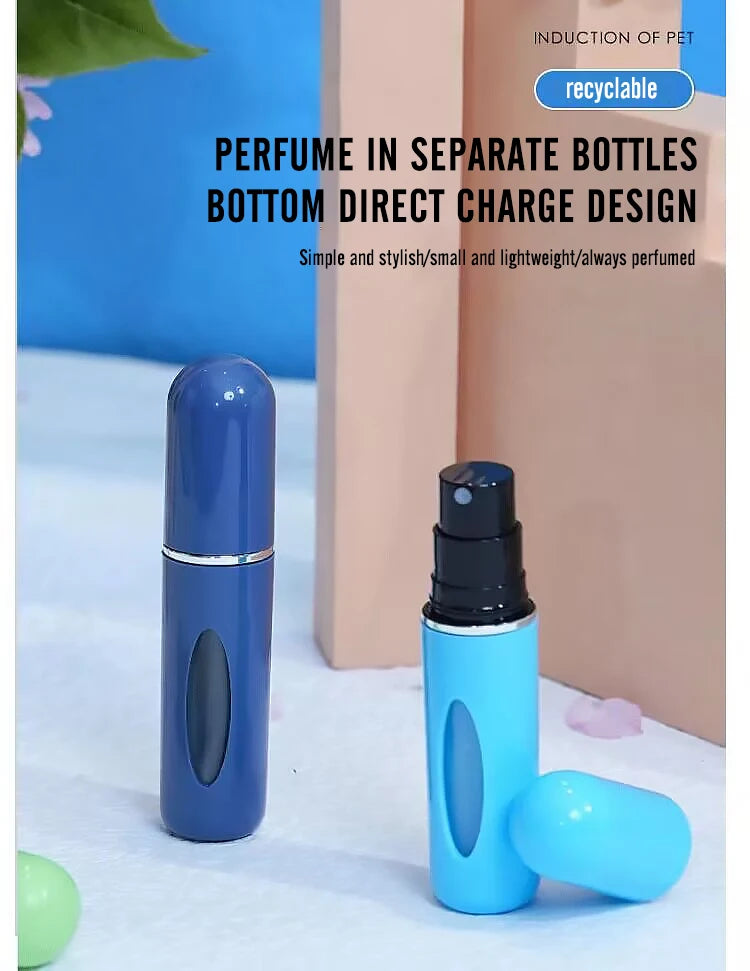 Botella Mini Spray Recargable – Ideal para Perfume o Líquidos de Viaje, Compacto y Portátil