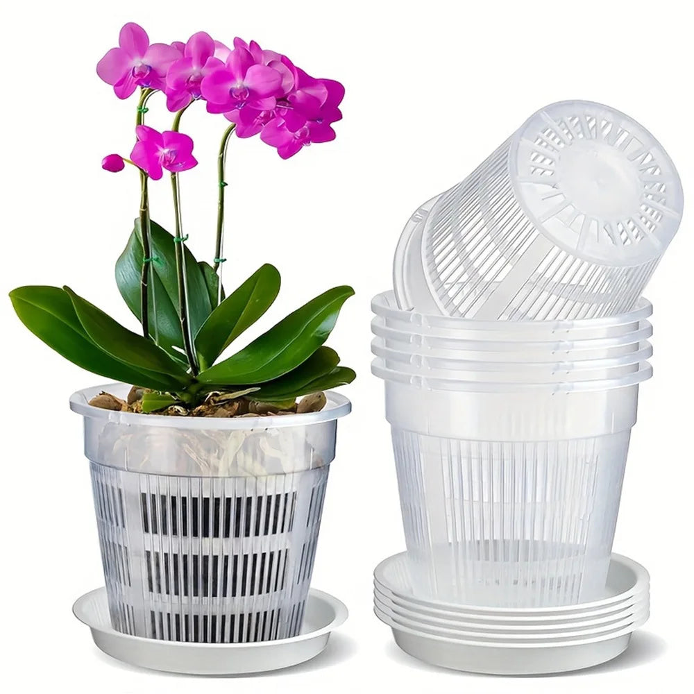 5pcs Maceta de Cultivo Transpirable para Plantas - Plantas con Ventilación