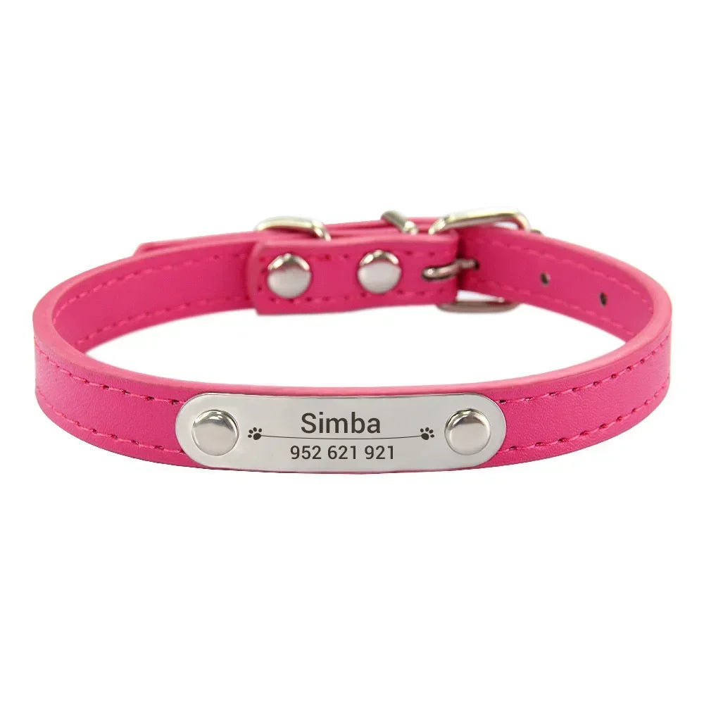 Collar Personalizado para Perro con Placa Grabada