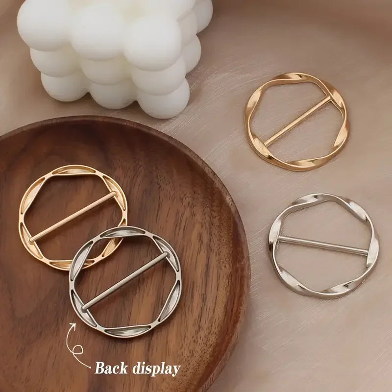 Set de 5 Hebillas Ajustables de Metal - Broches Multiusos para Camisas