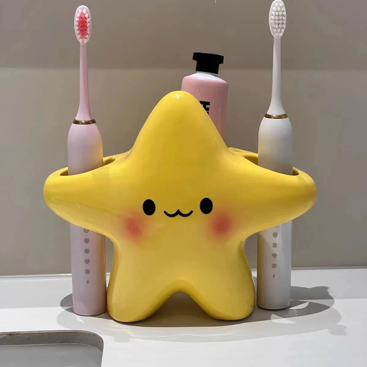 Porta Cepillos de Dientes en Forma de Estrella - Organizador de Baño Cute