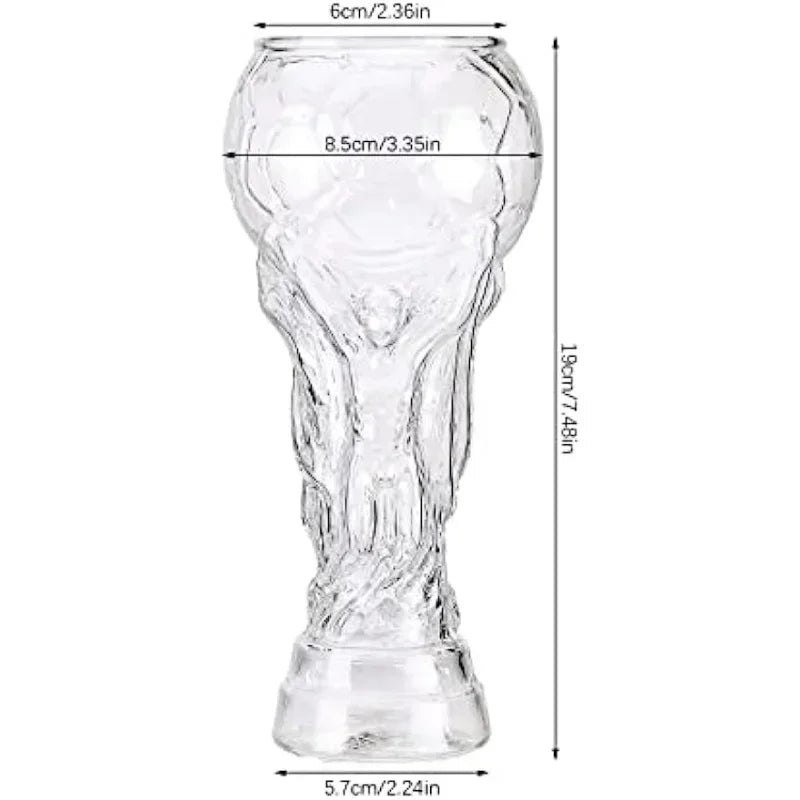 Vaso de Cerveza Tipo Trofeo Mundial – Copa Creativa para Fans del Fútbol