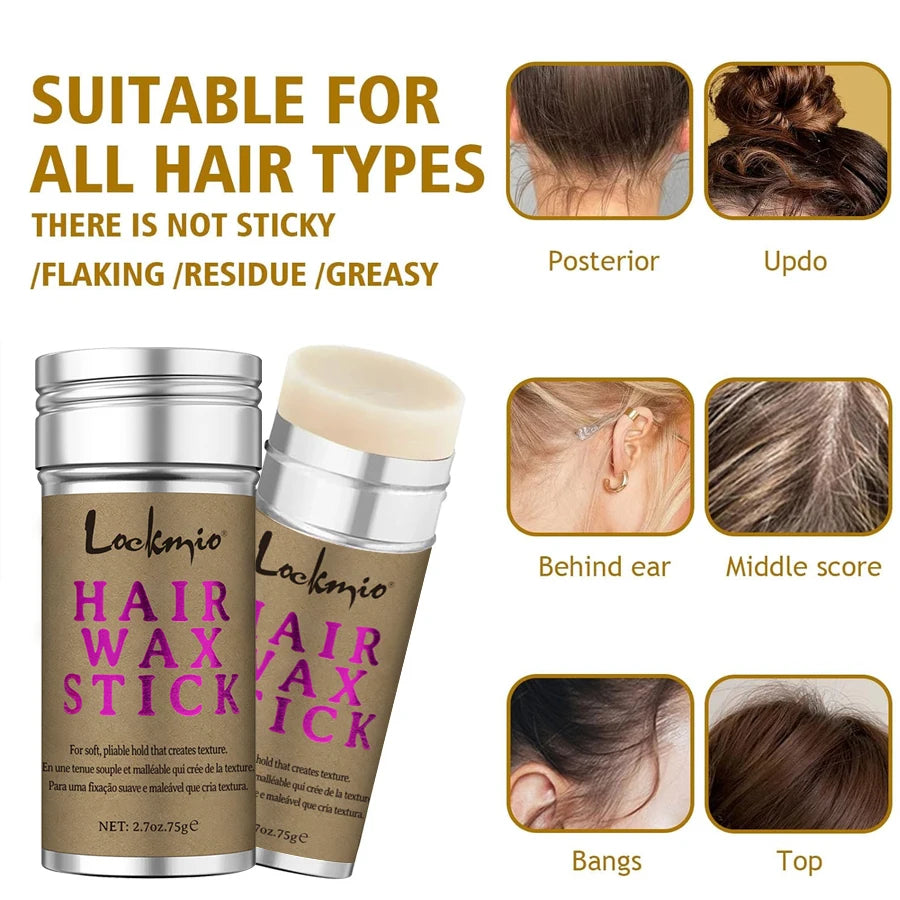 Barra de Cera para Cabello Fijador Anti Frizz