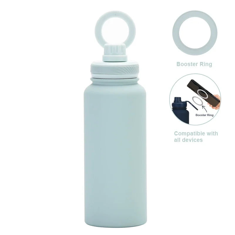 Botella Térmica con Soporte Magnético para Celular (1000 ml)