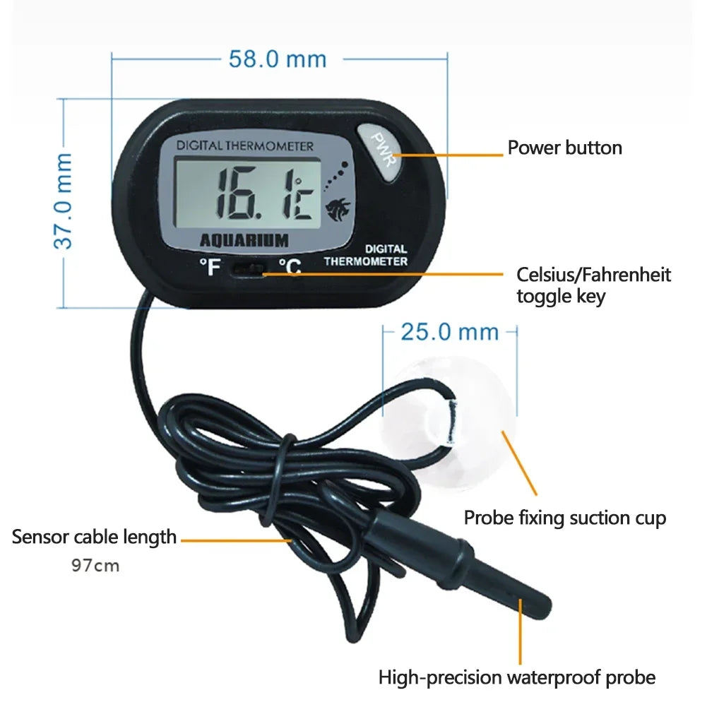 Termómetro Digital LCD para Acuario