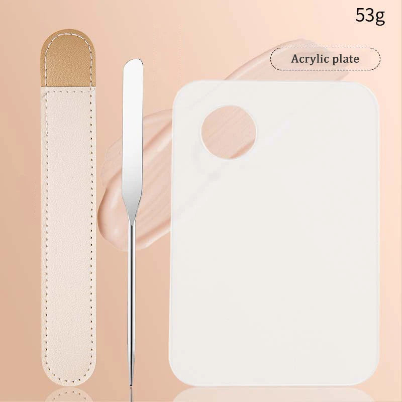 Espátula de Maquillaje de Acero Inoxidable Profesional – Aplicador de Base Facial Tipo Paleta, Acabado Uniforme y Natural
