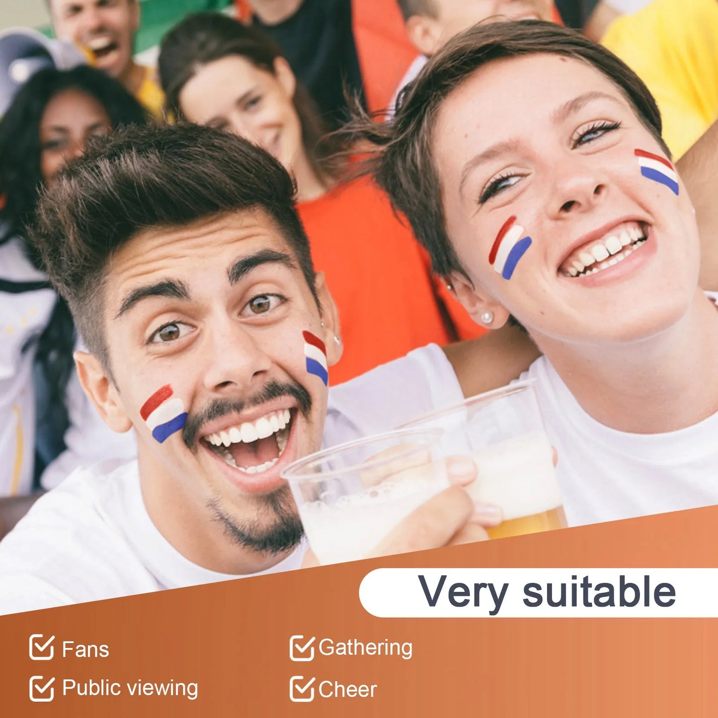 Pintura Facial Tricolor con Rodillo – Edición Mundial 2026
