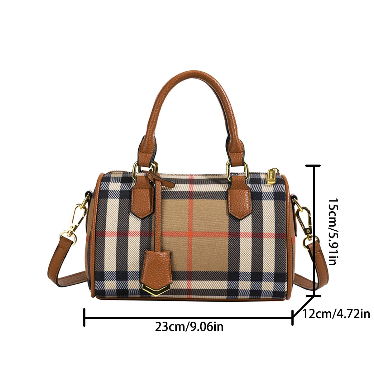 Bolsa Crossbody Cuadros Clásicos – Mini Bolsa Elegante de PU