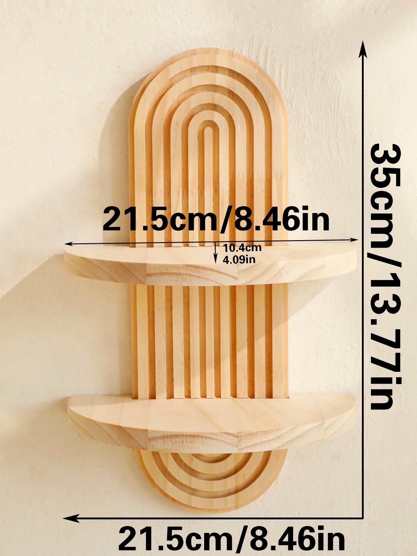 Estante de Pared de Madera Estilo Bohemio