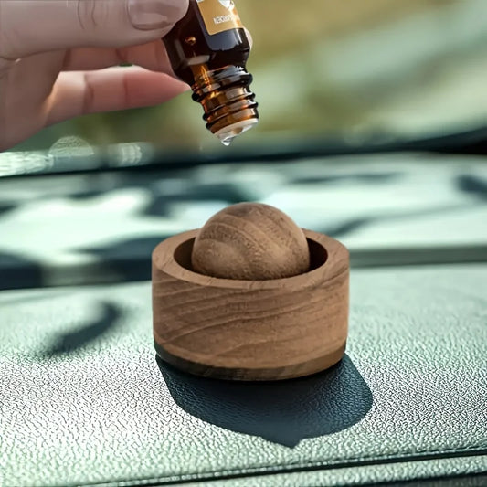 Difusor de Aroma de Madera para Aceites Esenciales – Mini Difusor Natural para Coche y Hogar