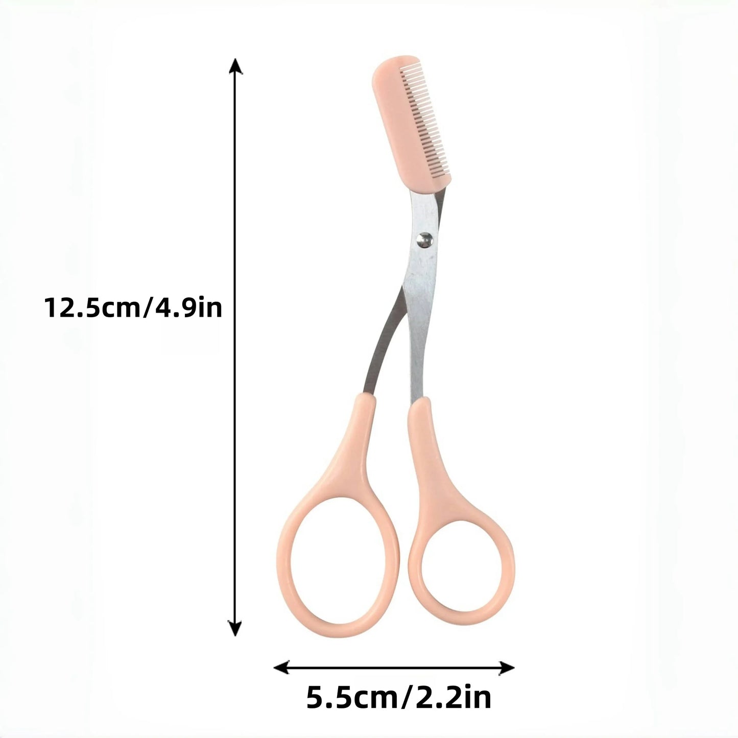 Tijeras para Cejas con Peine Integrado de Precisión