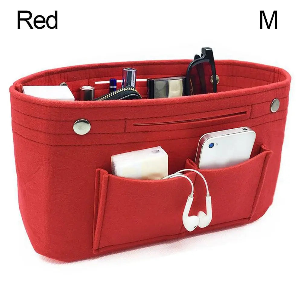Bolsa Organizadora para Bolso con Bolsillos de Fieltro con Compartimentos