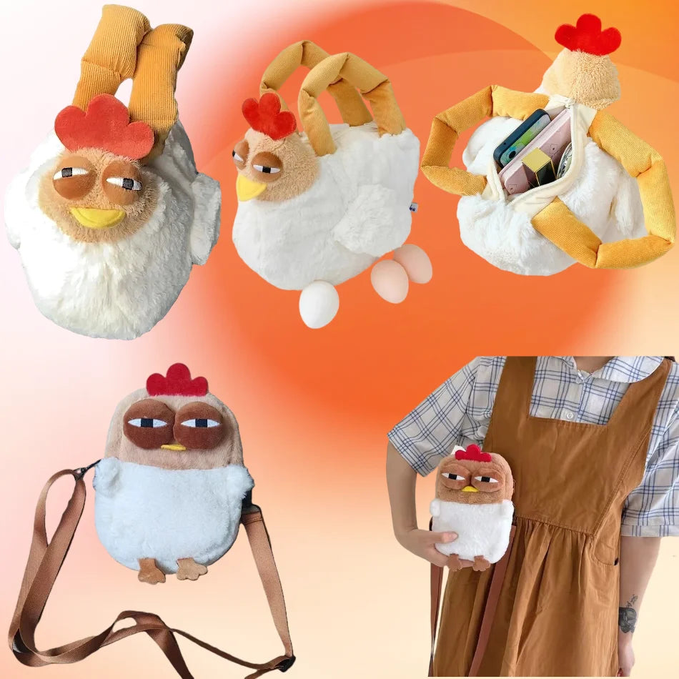 Bolsa Peluche Gallina Divertida Ugly – Bolso Plush Original