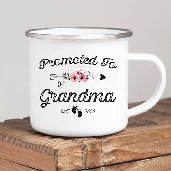 Regalo para la Mejor Abuela del Mundo - Taza de Peltre Blanca 8cm