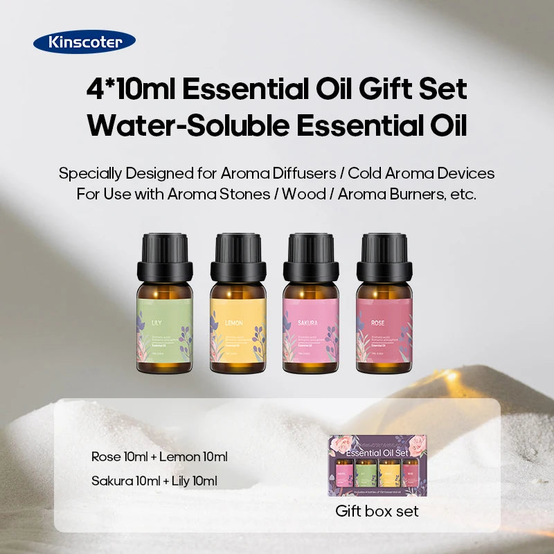 Set de Aceites Esenciales para Difusor – Pack de 4 o 6 Aromas Naturales 10 ml