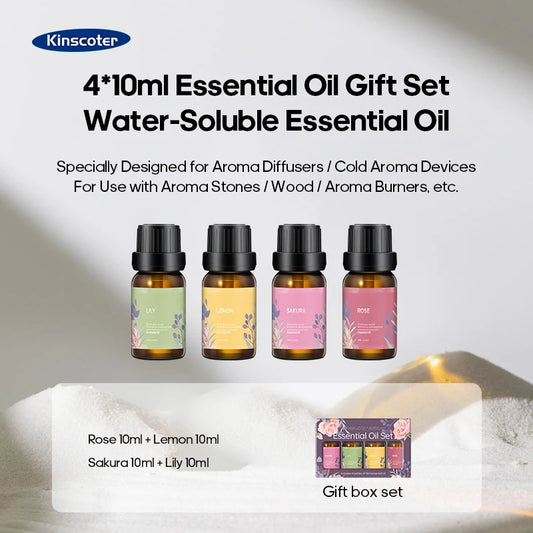 Set de Aceites Esenciales para Difusor – Pack de 4 o 6 Aromas Naturales 10 ml