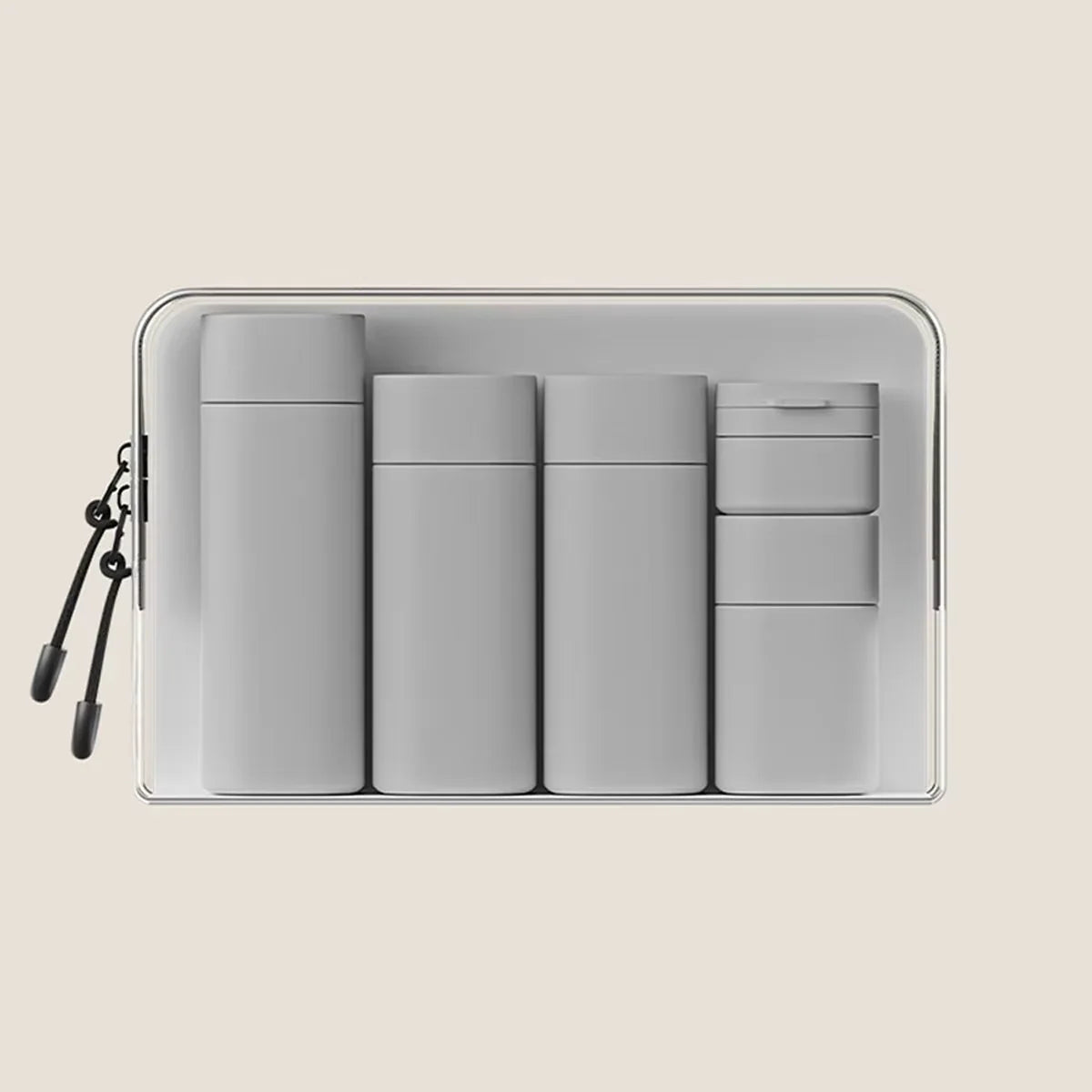 Set de Envases para Viaje 5 Piezas Botellas Reutilizables Porta Cosméticos Recargables Kit de Viaje loción, limpiador, shampoo